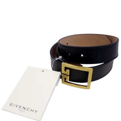 givenchy black double g buckle belt|Belt in grained leather with G.